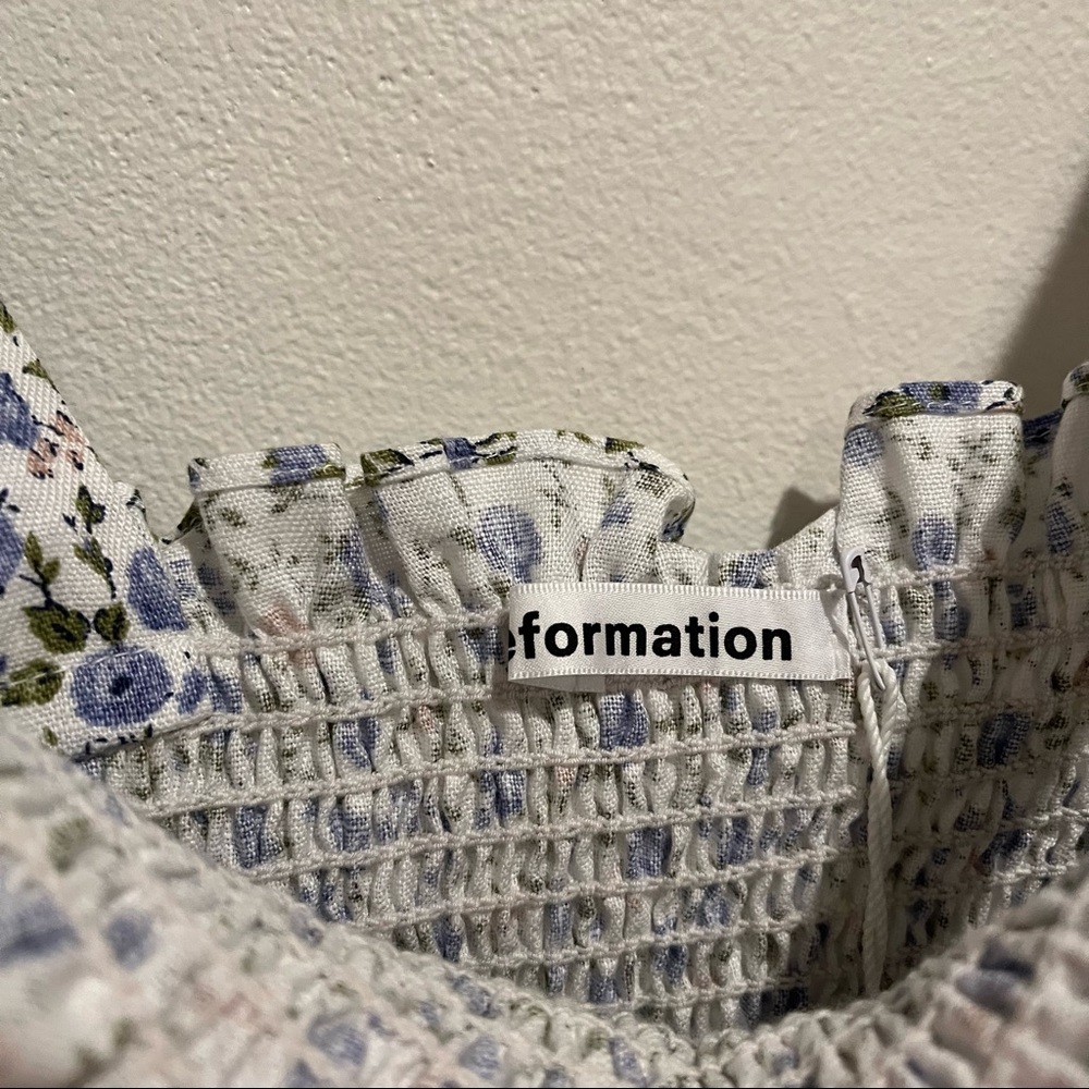 New Reformation Dawson dress in Pixie blue floral Small - Picture 8 of 10